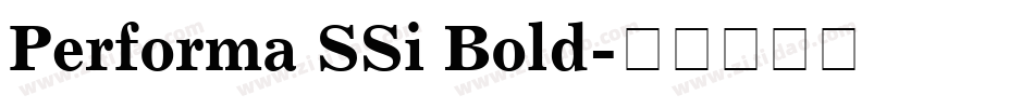 Performa SSi Bold字体转换